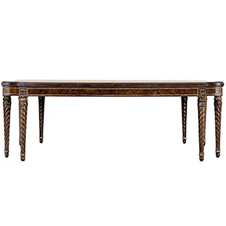 Formal Dining Table with 8 Barley Twist Legs